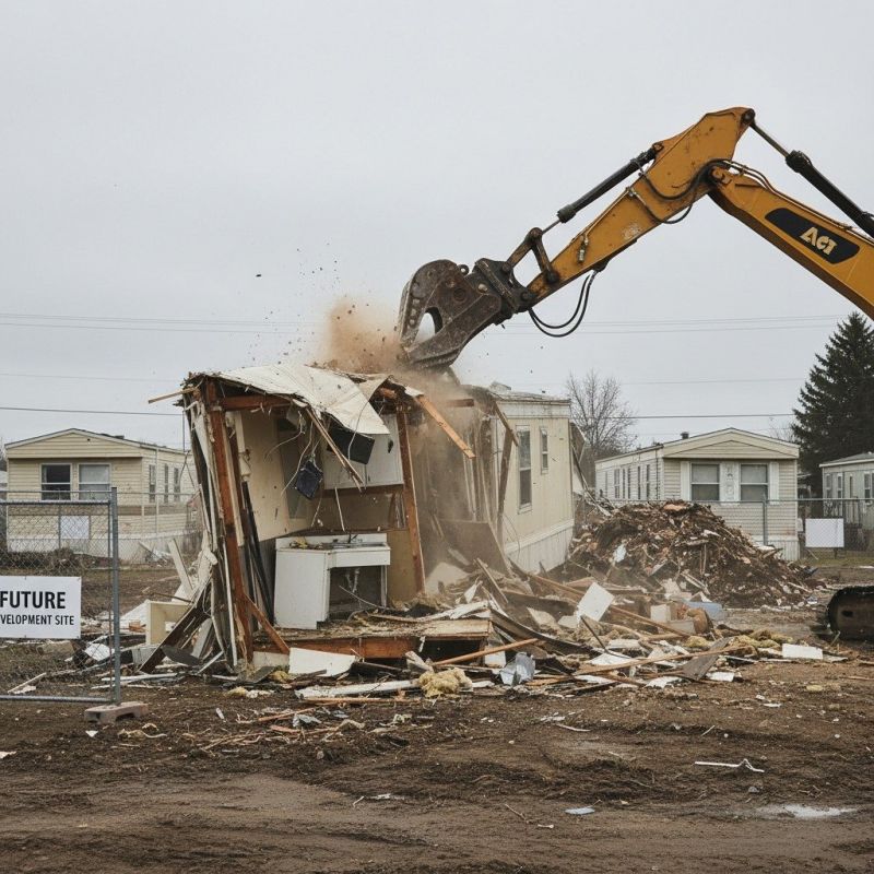 Double Wide Demolition in Houston, TX